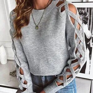 ZARA Cut Out Raglan Sleeve Sweater